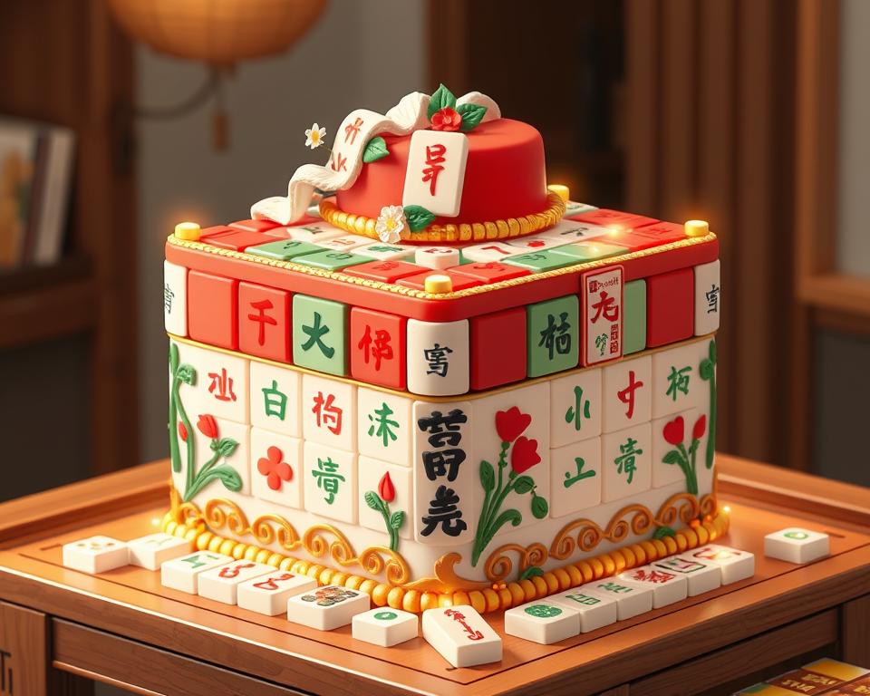 Mahjong Table cake